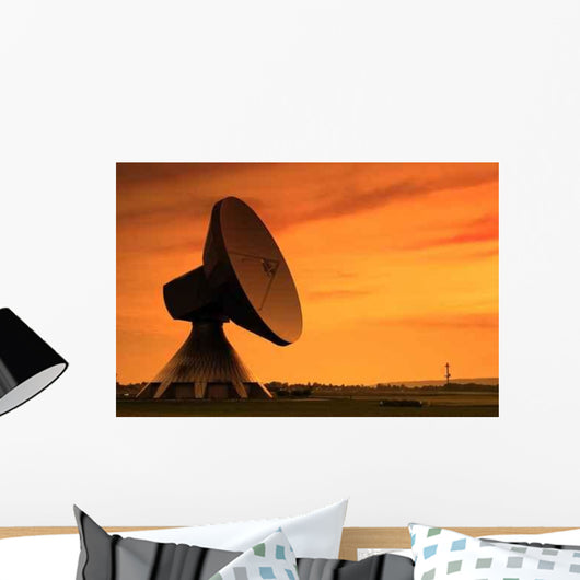 Huge Satellite Dish Evening Wall Decal