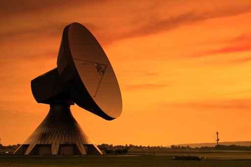 Huge Satellite Dish Evening Wall Decal
