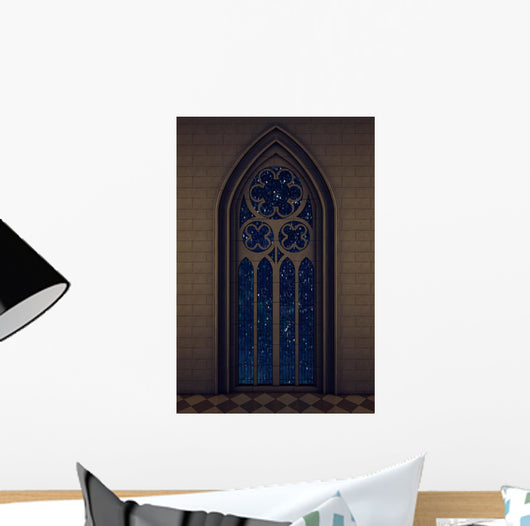 Gothic Window with Starry