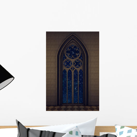 Gothic Window with Starry