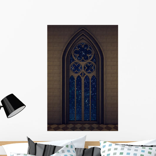Gothic Window with Starry