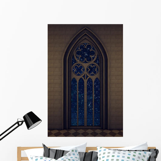 Gothic Window with Starry