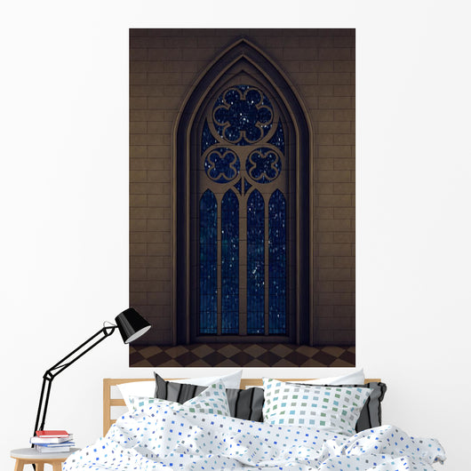 Gothic Window with Starry