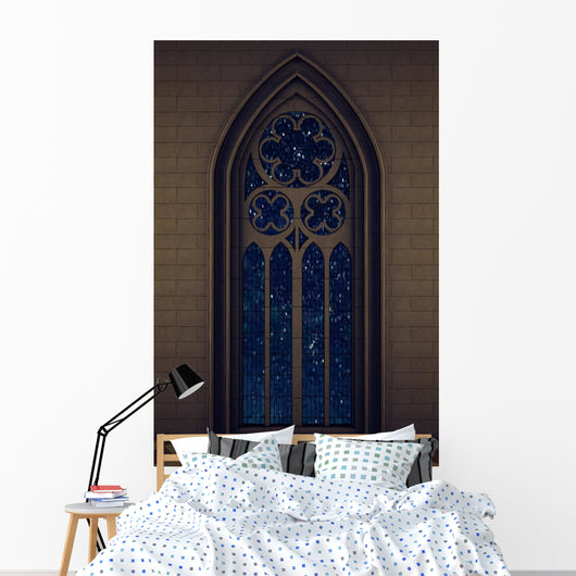 Gothic Window with Starry