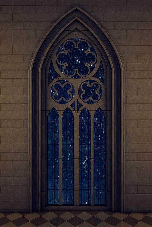 Gothic Window with Starry
