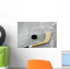 Hockey Stick and Puck Wall Mural
