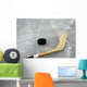 Hockey Stick and Puck Wall Mural