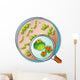 Petri plate and magnifier Wall Decal