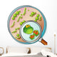 Petri plate and magnifier Wall Decal