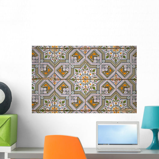 Old Ceramic Tiles Wall Mural
