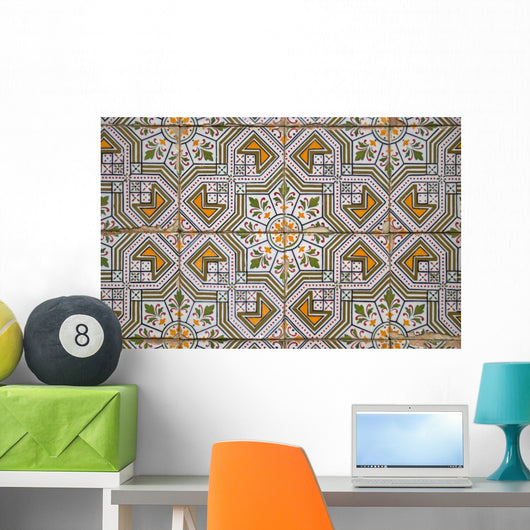Old Ceramic Tiles Wall Mural