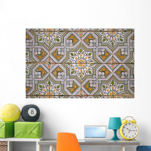 Old Ceramic Tiles Wall Mural