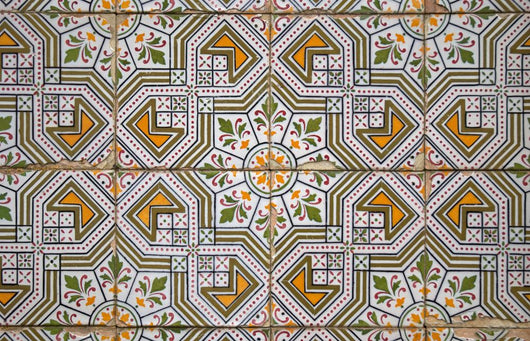Old Ceramic Tiles Wall Mural