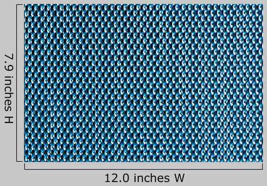 Blue Metal Mesh Plating Wall Decal