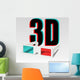 3D Cinema Glasses Wall Decal