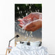 Hands catching clean water close up. Environmental concept. Wall Mural