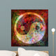Yin and Yang - grunge background Wall Mural