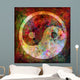 Yin and Yang - grunge background Wall Mural