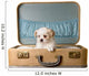 Tiny puppy in a vintage suitcase Wall Decal