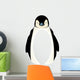 Applique  work in the form of angry penguin from a fabric Wall Decal