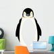 Applique  work in the form of angry penguin from a fabric Wall Decal