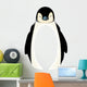 Applique  work in the form of angry penguin from a fabric Wall Decal