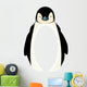 Applique  work in the form of angry penguin from a fabric Wall Decal