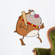 Brown Bulldog Tip Toeing With Baseball Bat Wall Decal