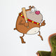 Brown Bulldog Tip Toeing With Baseball Bat Wall Decal