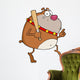 Brown Bulldog Tip Toeing With Baseball Bat Wall Decal