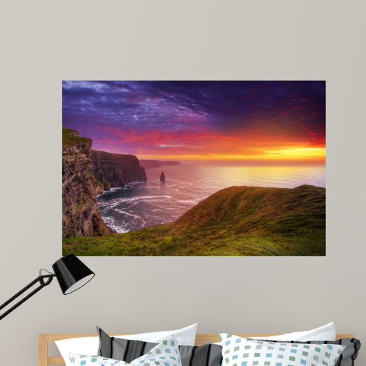 Idyllic Cliffs Moher Sunset