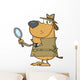 Dog Holding A Magnifying Glass Wall Decal