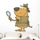Dog Holding A Magnifying Glass Wall Decal