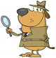 Dog Holding A Magnifying Glass Wall Decal