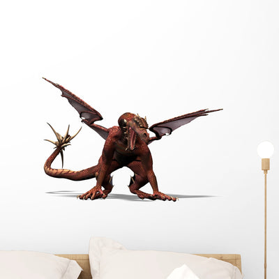 Dragon Wall Decal shown on a wall