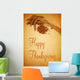 Happy Thanksgiving Wheat Wall Mural