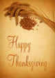 Happy Thanksgiving Wheat Wall Mural