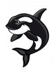 Whale mascot Wall Decal