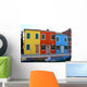 Burano Maisons Colorees Jaune Wall Decal