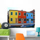Burano Maisons Colorees Jaune Wall Decal