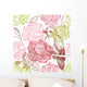 Bird And Flowers Seamless Wall Decal