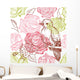 Bird And Flowers Seamless Wall Decal
