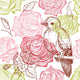 Bird And Flowers Seamless Wall Decal