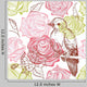 Bird And Flowers Seamless Wall Decal