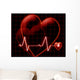 Heart beat on a monitor Wall Mural