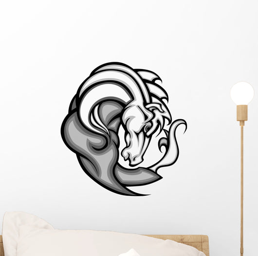 Mustang Stallion Graphic Mascot Vector Image Wall Decal