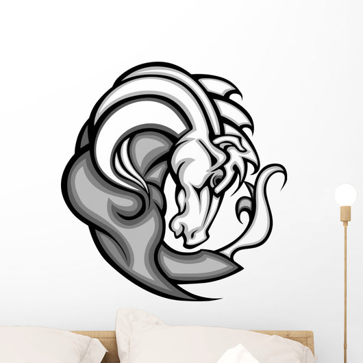 Mustang Stallion Graphic Mascot Vector Image Wall Decal