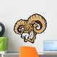 Ram Mascot Cartoon Vector Illustration Wall Decal