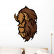 Buffalo Bison Mascot Head Cartoon Wall Decal