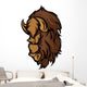 Buffalo Bison Mascot Head Cartoon Wall Decal